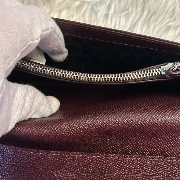 Dunhill Burgundy/Wine colored leather long bifold wallet Unisex - Picture 11 of 16